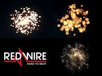 Red Wire 4 inch shells assortment with different crackling effects. Available at Xena Vuurwerk BV - Holland - xenavuurwerk.com