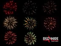 2,5 inch shells assortment with 8 different effects. Professional RedWire fireworks, distributed by Xena Vuurwerk BV - Holland