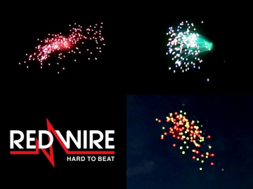 Red Wire 3inch fireworks shells with 3 different falling leaves effects. Available at Xena Vuurwerk BV - The Netherlands 