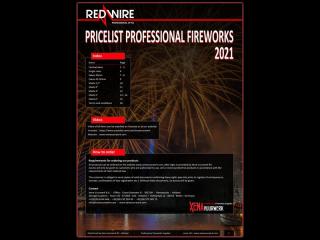 Pyrotechnic companies can request for a current price list of all professional firework products of Xena Vuurwerk